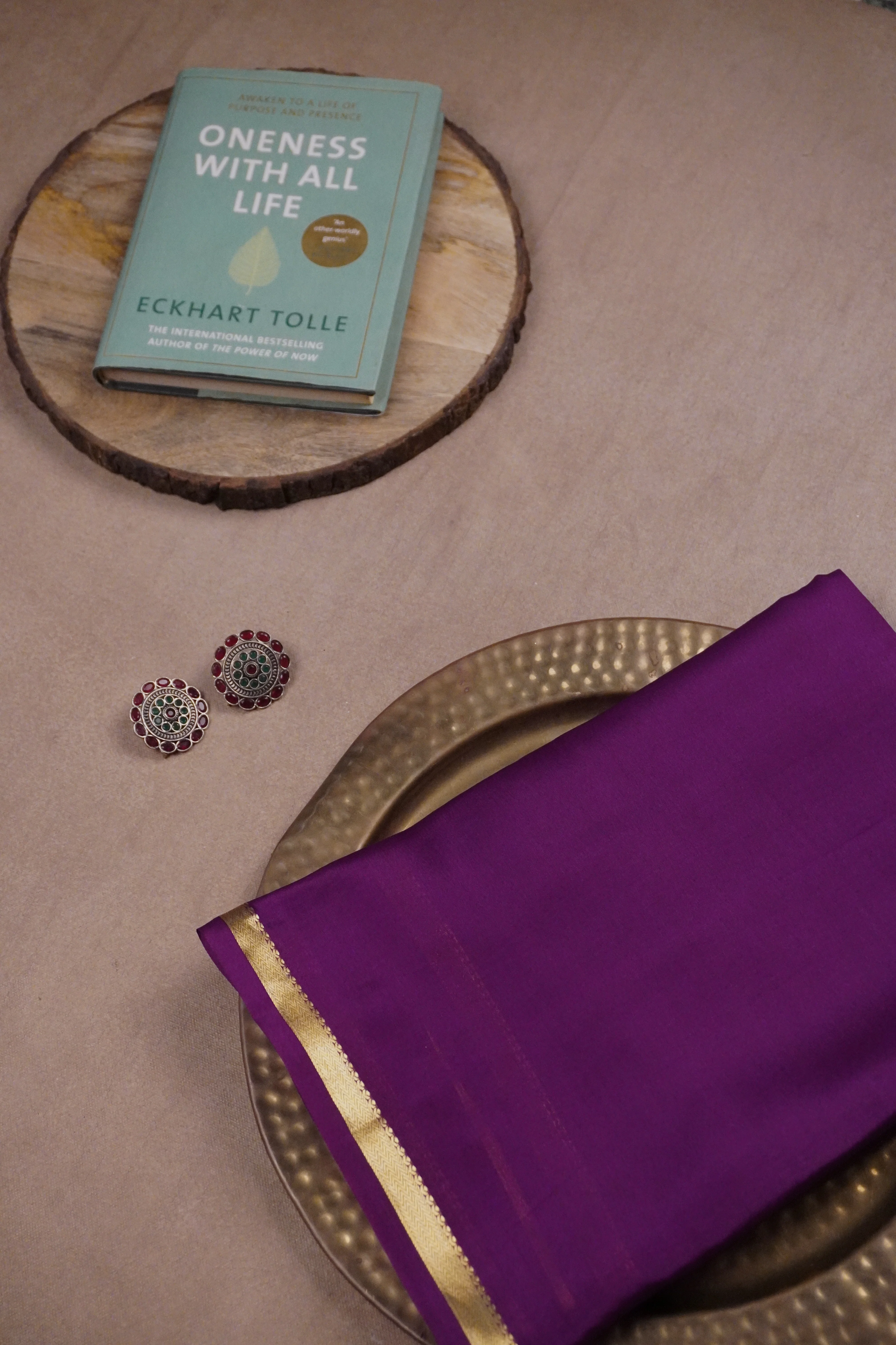Mulberry Purple Mysore Silk saree