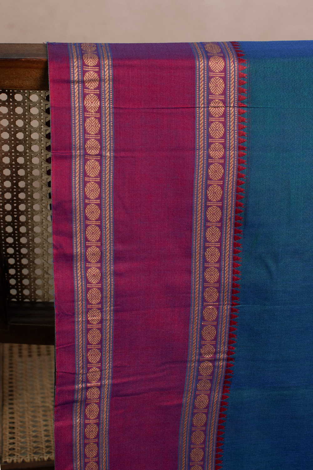 Double Color Border Narayanpet Cotton Fabric - Image 2