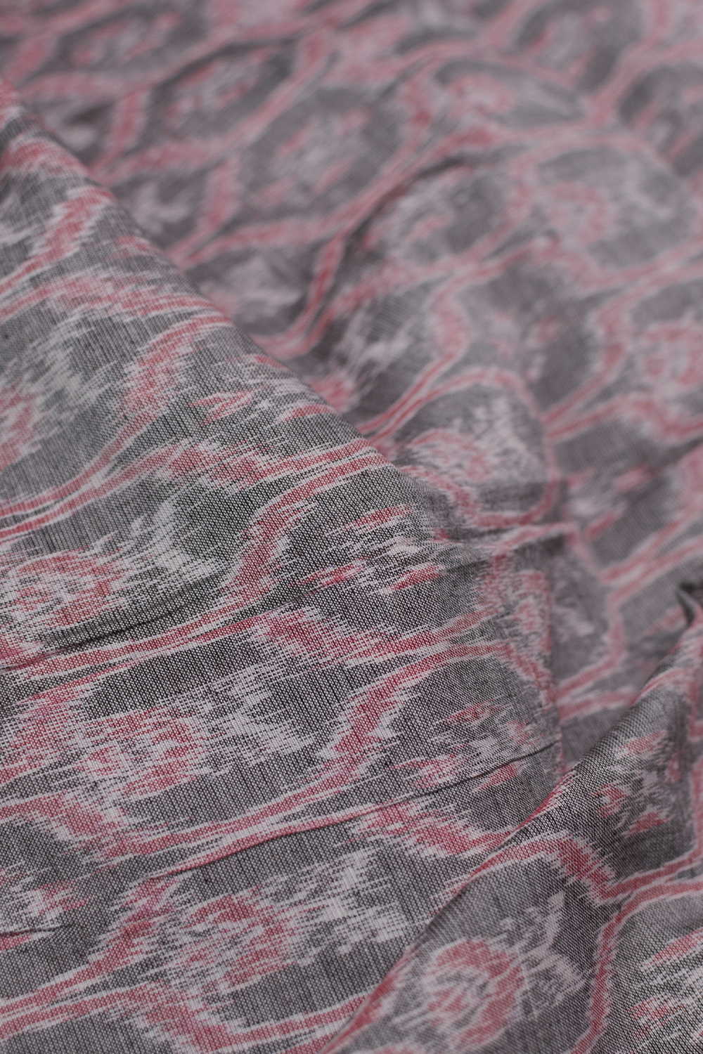 Grey Orissa Ikat Cotton Fabric - Image 3