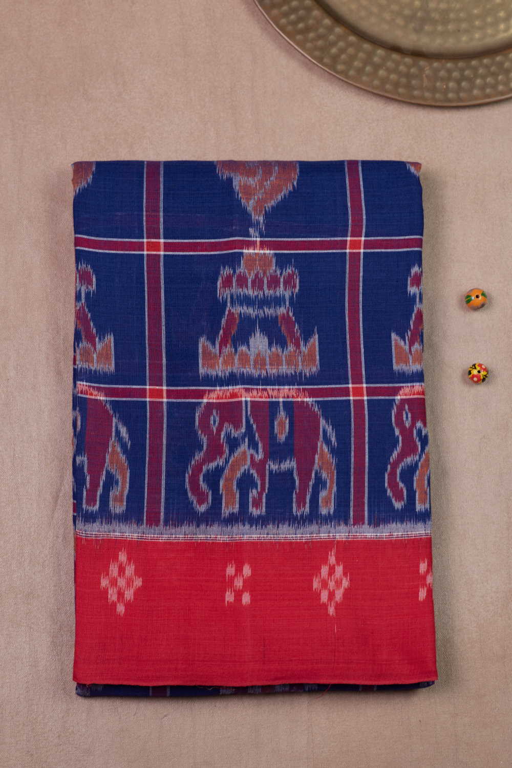 Blue Shaded Orissa Ikat Cotton saree