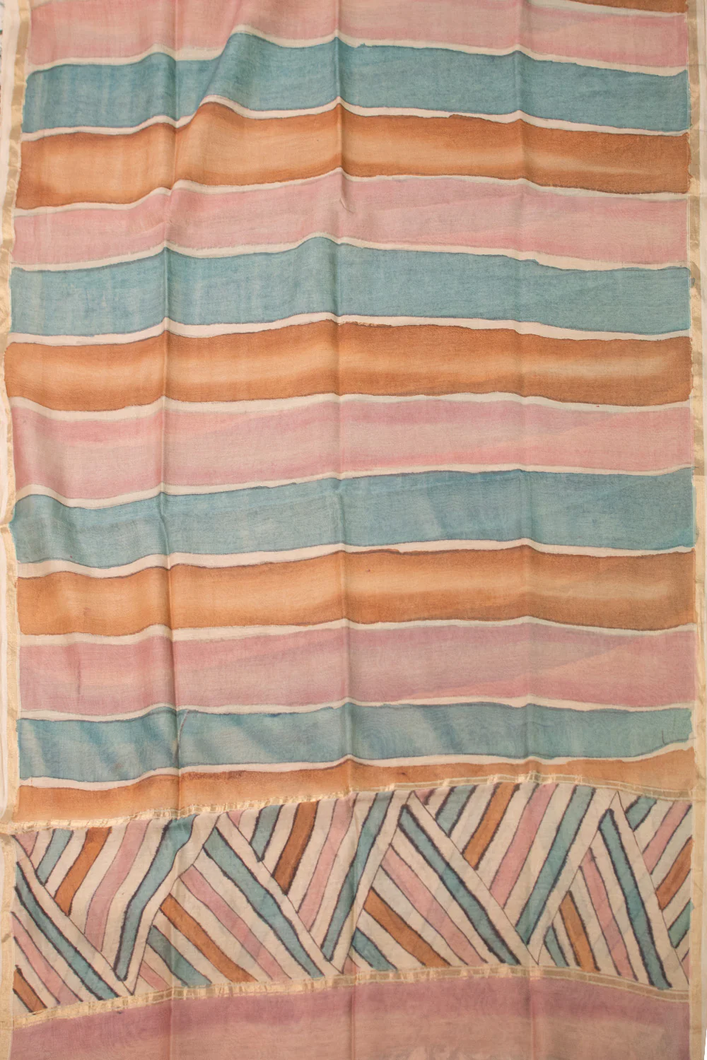 Multi-Color Painted kalamkari Silk Cotton Dupatta - Image 3