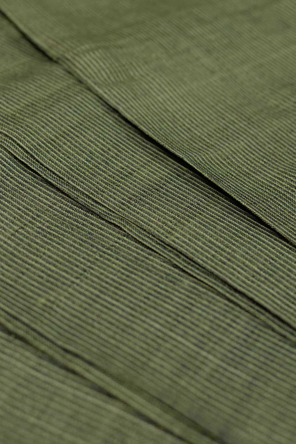 Pickle Green Handwoven Tussar Fabric - 1.6m - Image 2