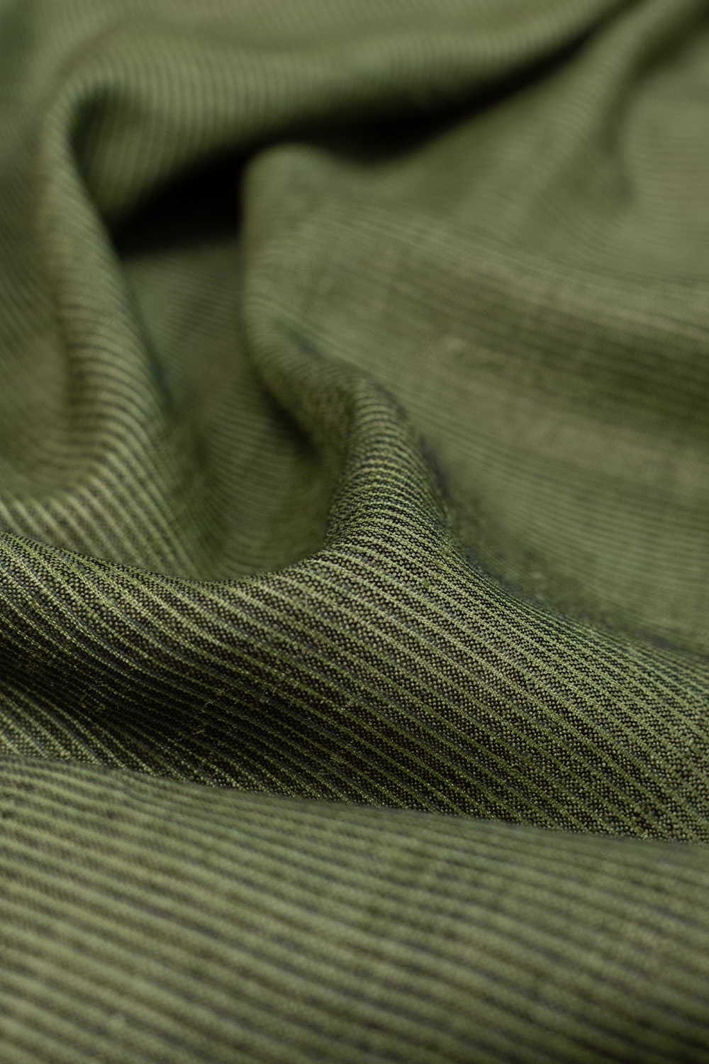 Pickle Green Handwoven Tussar Fabric - 1.6m - Image 3