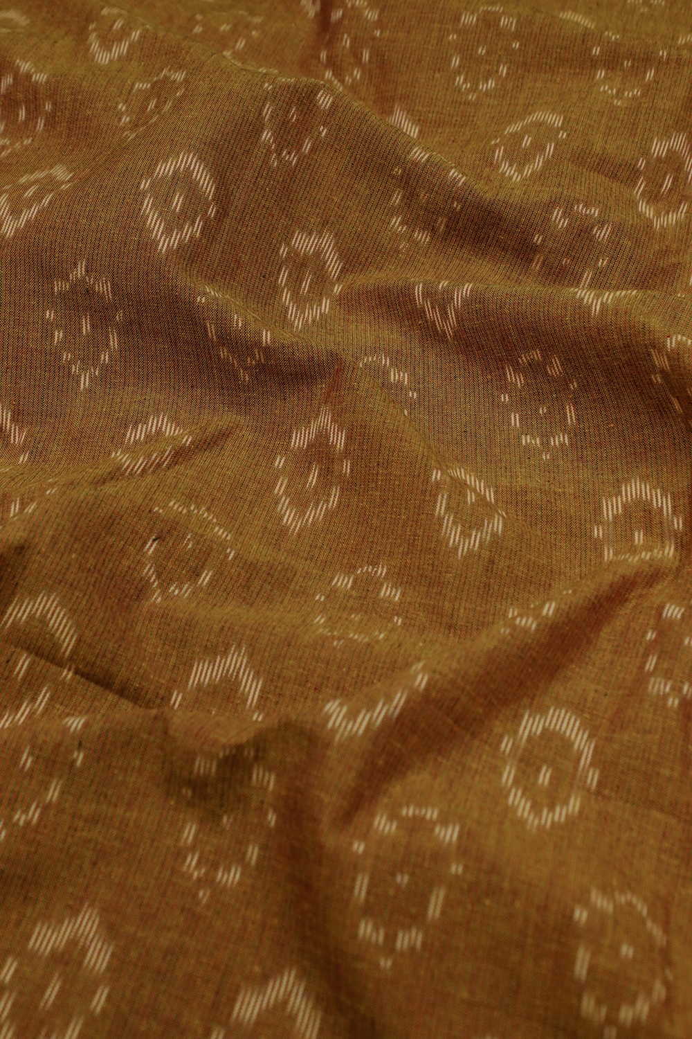 Pin Stripes on Yellow Ikat cotton Fabric - Image 2