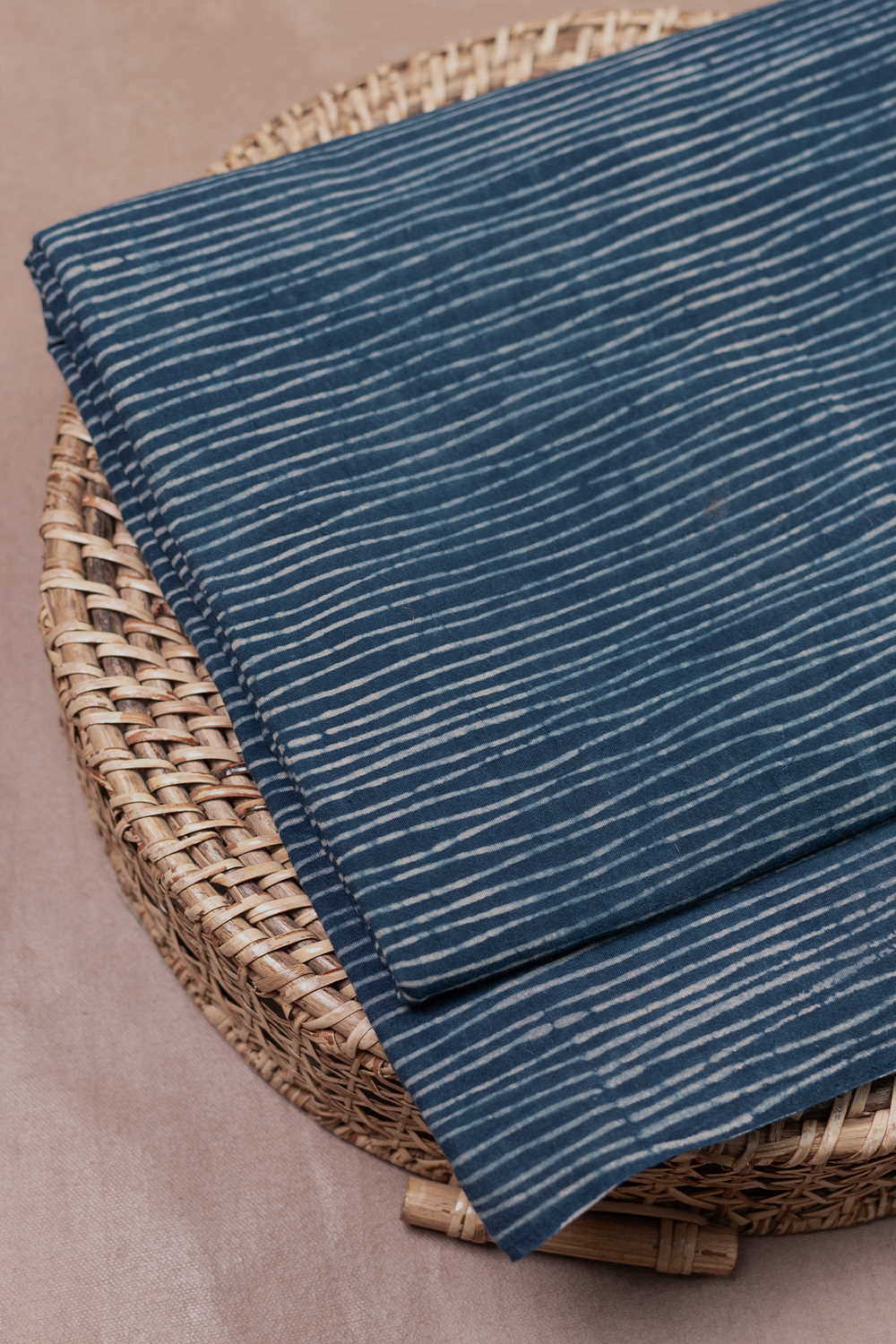 Dark Indigo Ajrak Cotton Fabric - 0.85m