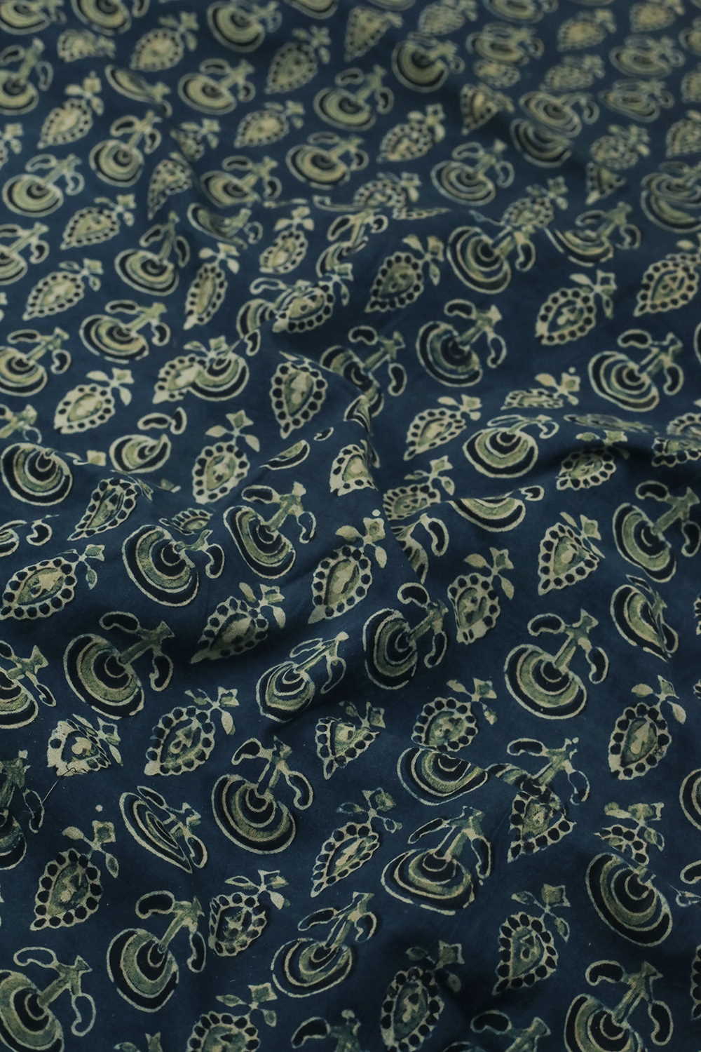 Indigo Ajrak Cotton Fabric - 0.75m - Image 3