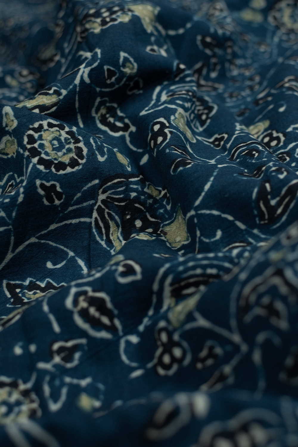 Indigo Ajrak Cotton Fabric - 1.4m - Image 3