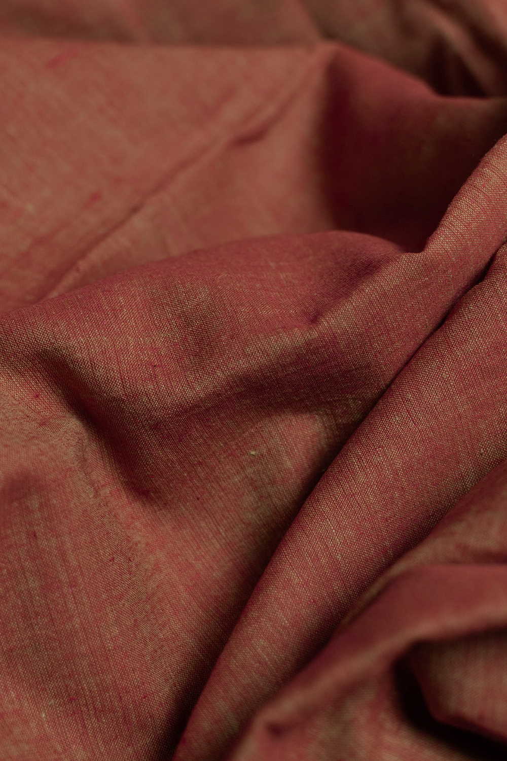 Softest Orange Handwoven Mul Cotton Fabric - 0.8m - Image 3