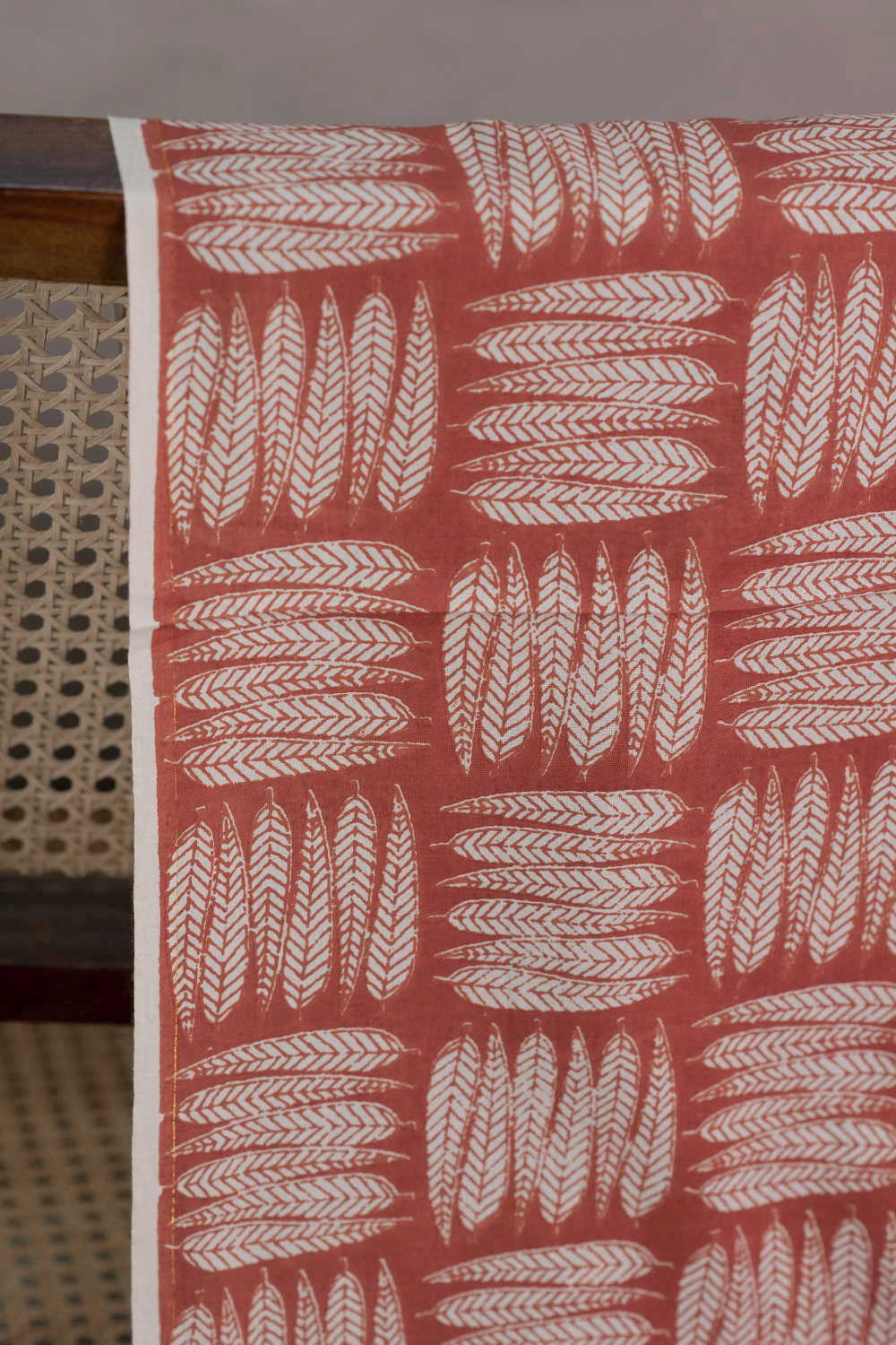 Leaf Pattern Bagru Cotton Fabric-0.5 m - Image 2