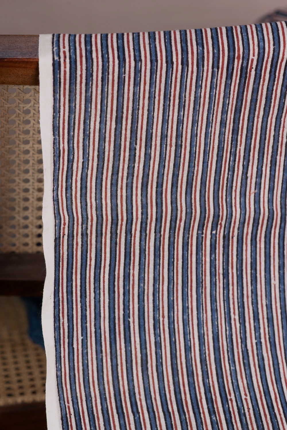Stripe Pattern Ajrak Linen Fabric - 1.5m - Image 2