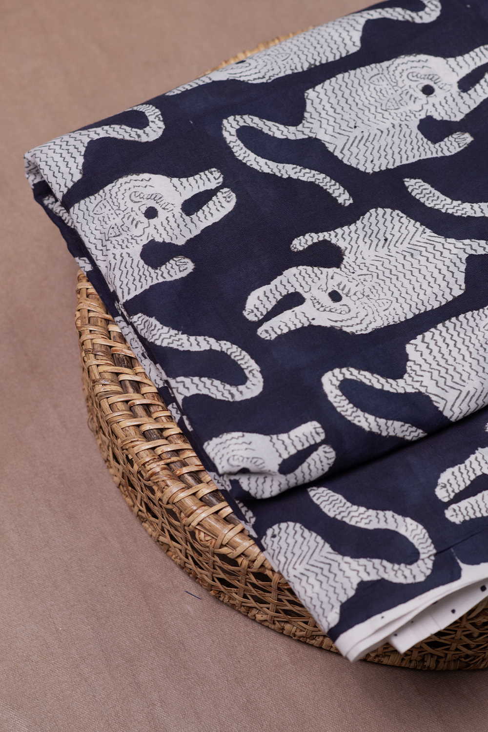 Animal Print Sanganeri Cotton Fabric-0.5 m