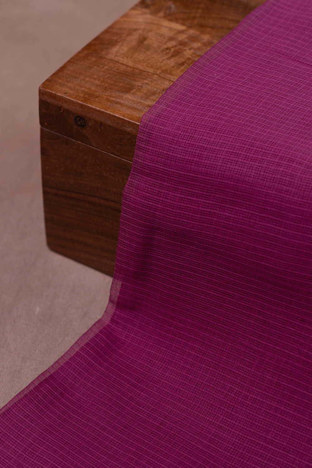Deep Pink Kota Cotton Fabric-0.9 m - Image 3