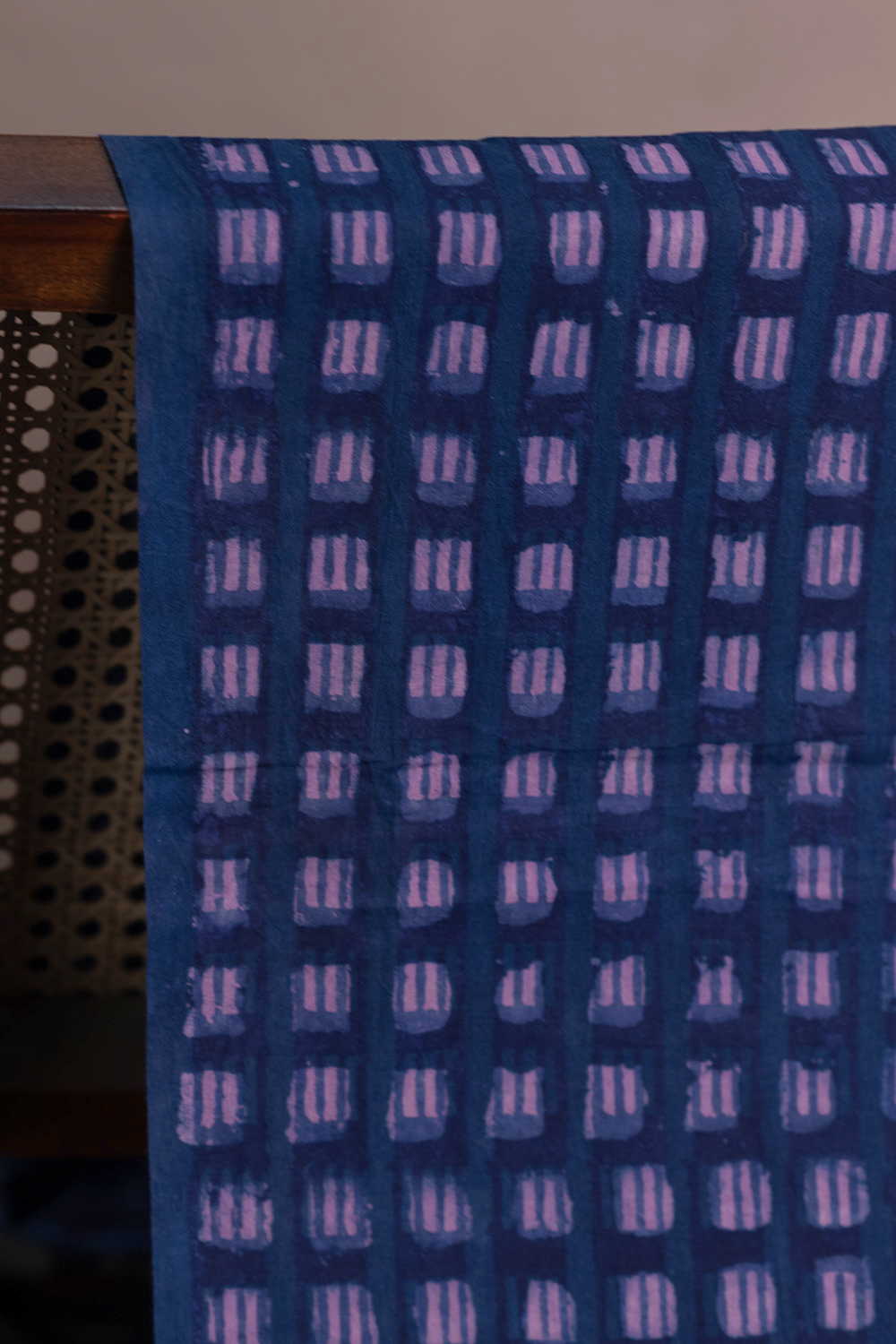 Buttas on Indigo Dabu Cotton Fabric - 0.75m - Image 2