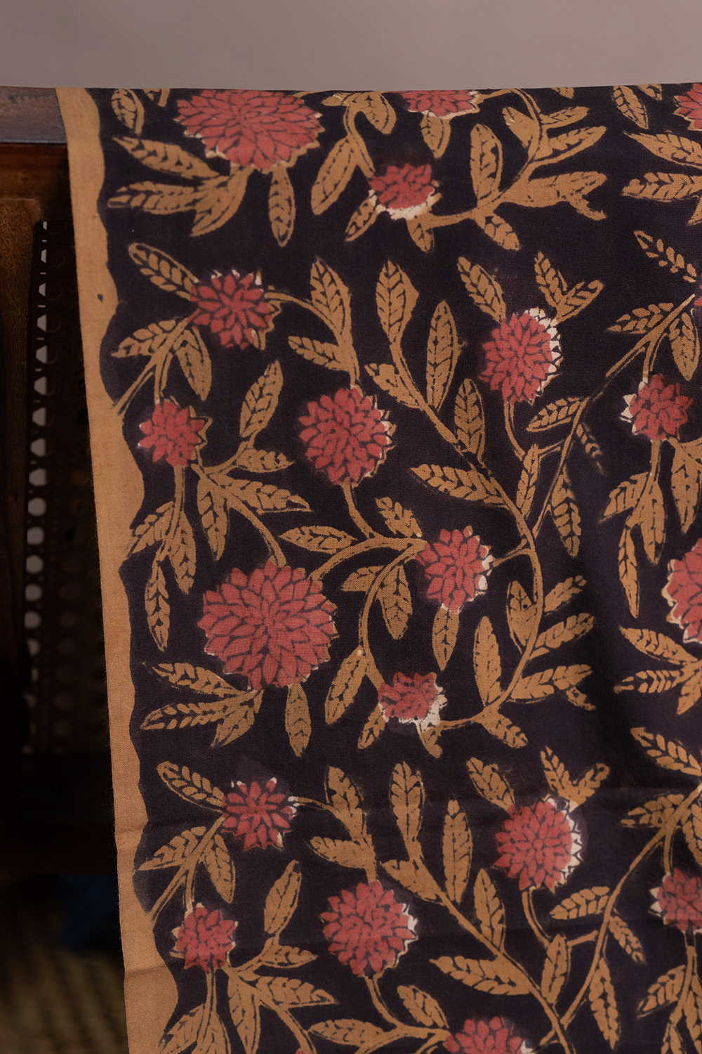 Ditzy Floral Dabu Cotton Fabric - 0.65m - Image 2