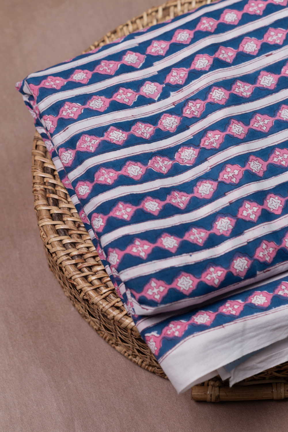 Secret Garden Flow Sanganeri Cotton Fabric - 0.8m