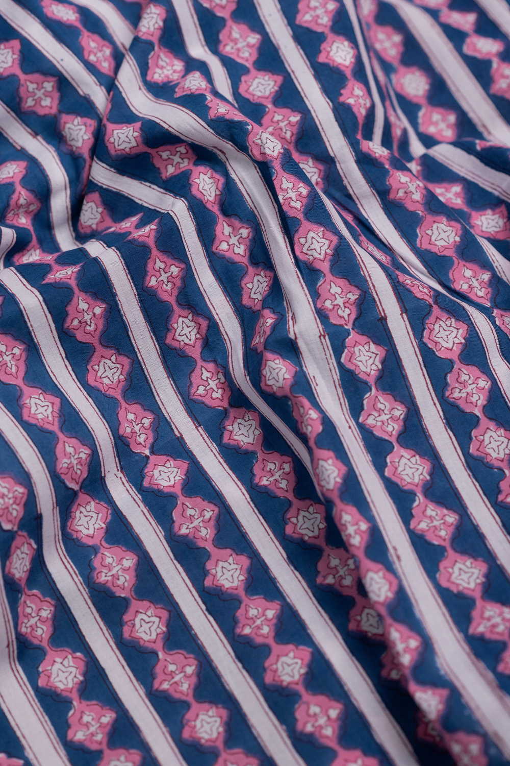 Secret Garden Flow Sanganeri Cotton Fabric - 0.8m - Image 3