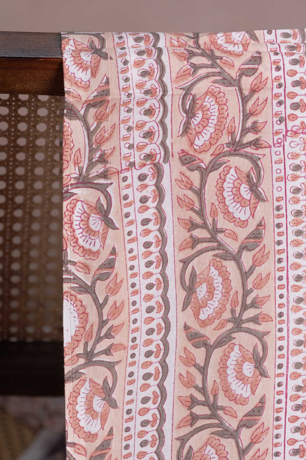 Bloom Whisper Sanganeri Cotton Fabric - 0.85m
