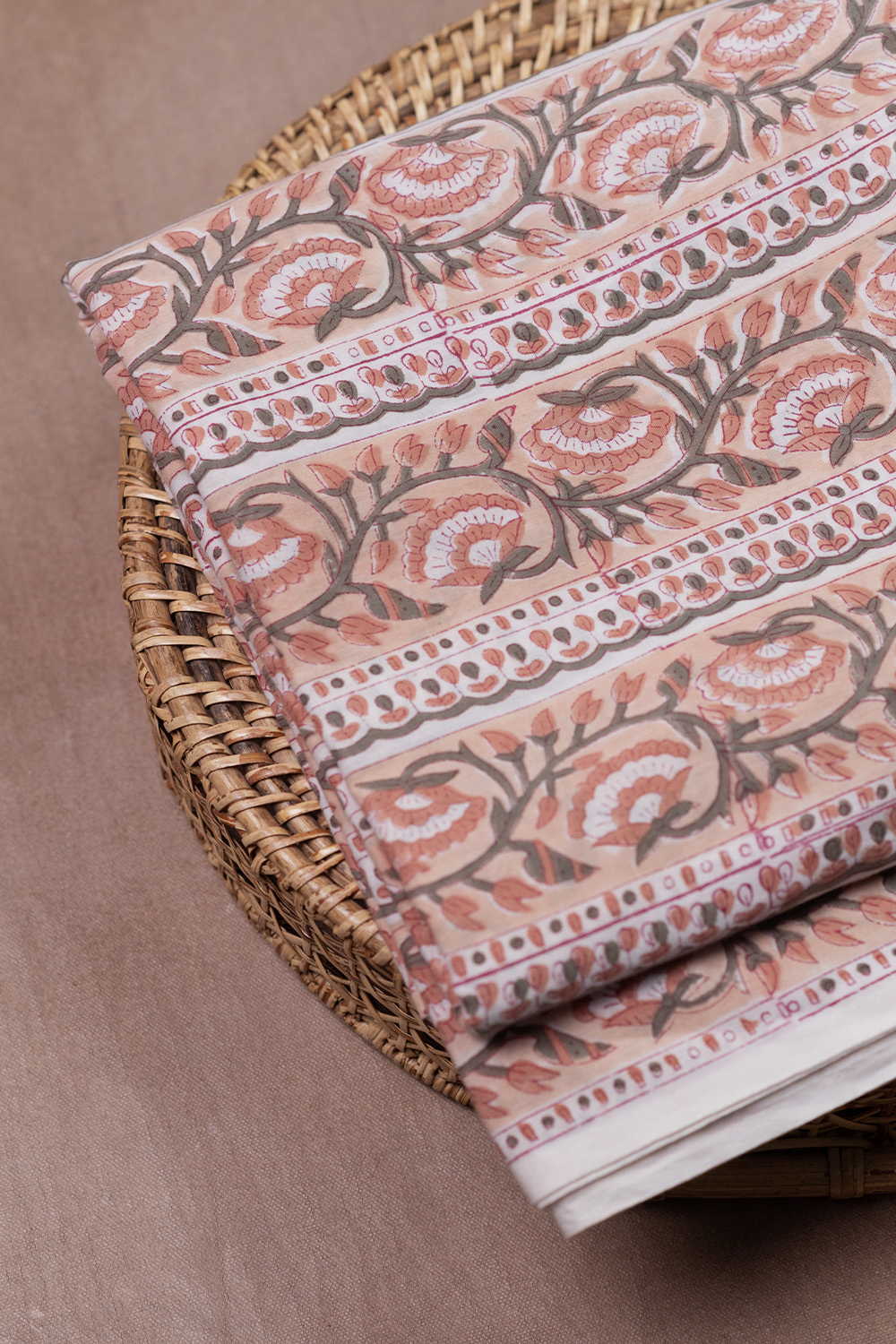 Bloom Whisper Sanganeri Cotton Fabric - 0.85m - Image 2
