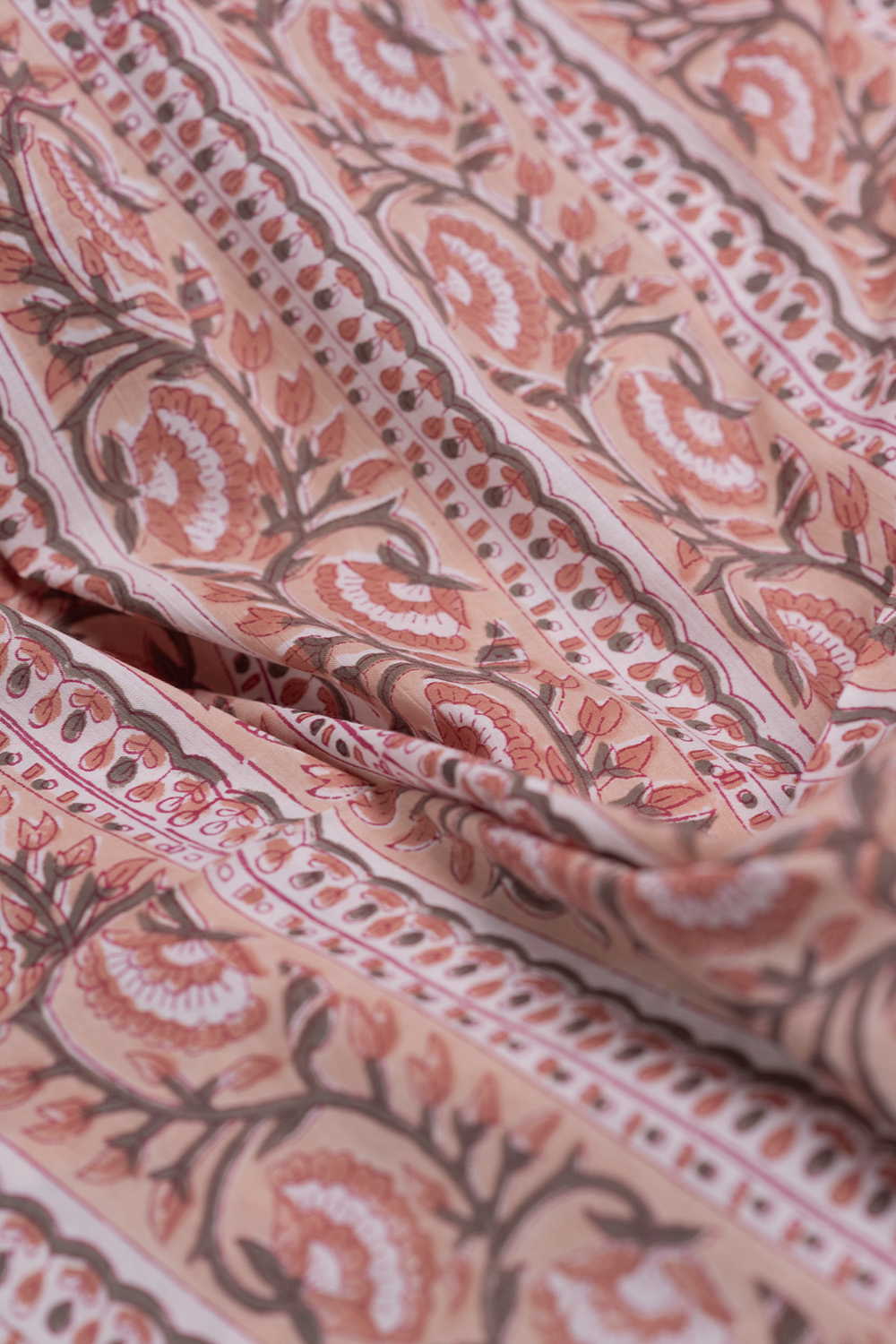 Bloom Whisper Sanganeri Cotton Fabric - 0.85m - Image 3