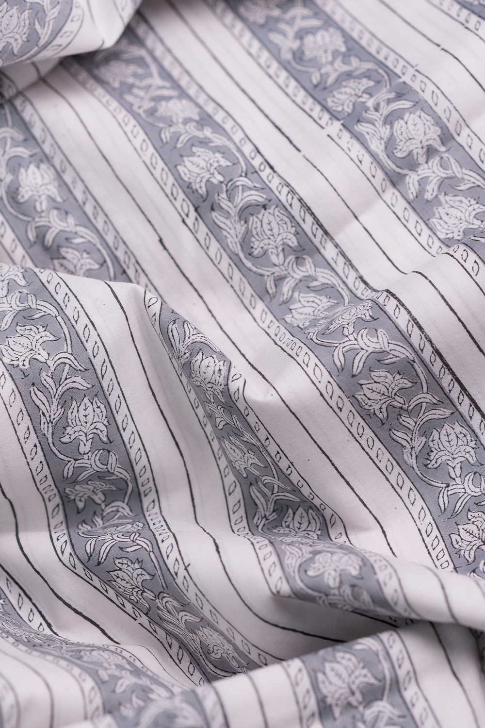 Floral Stream Sanganeri Cotton Fabric - 0.6m - Image 3