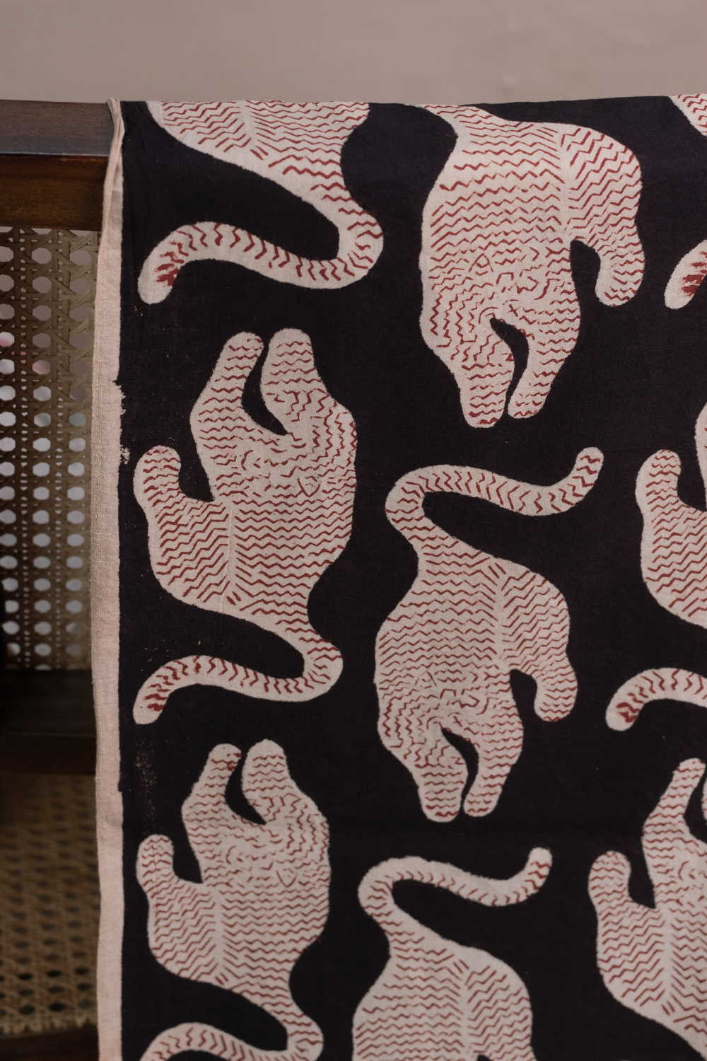 Jungle Frenzy Design Bagru Cotton Fabric - 0.7m