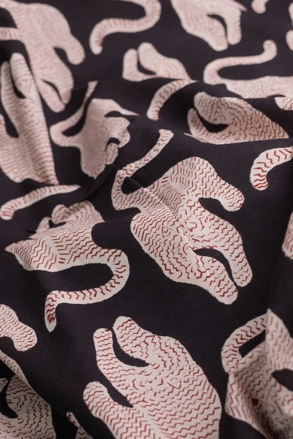 Jungle Frenzy Design Bagru Cotton Fabric - 0.7m - Image 3