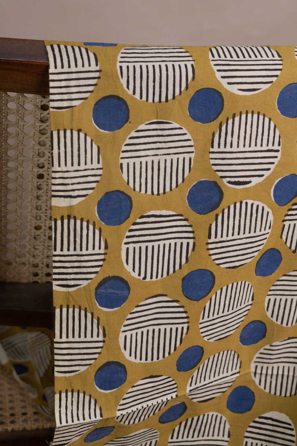 Geometric Pattern Bagru Cotton Fabric - 0.6m - Image 2