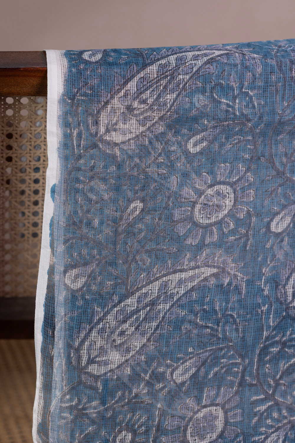 Light Blue Kota Cotton Fabric - 1m - Image 2