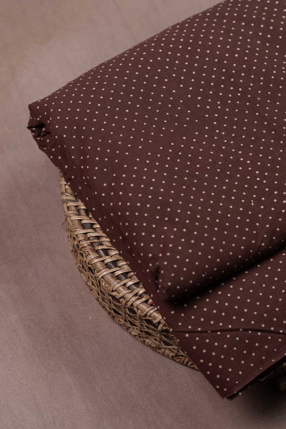 Faded Brown Kutch Cotton Fabric - 0.5m
