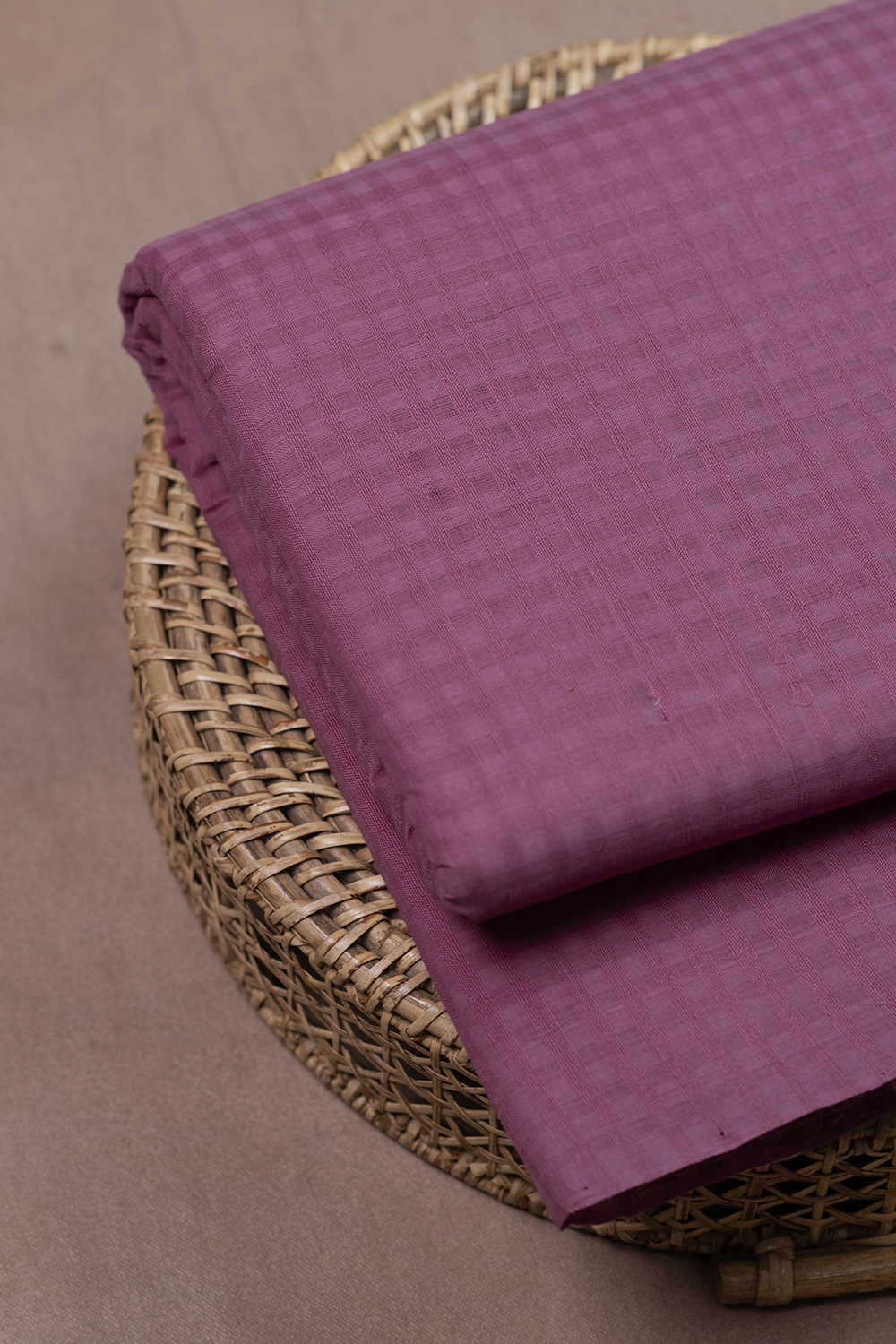 Onion Pink Boddu Checks Cotton Fabric - 0.7m