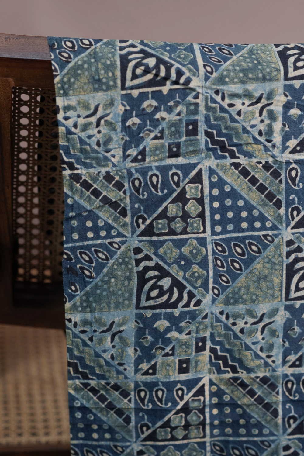 Shade of Indigo Ajrak Cotton Fabric - 1.4m