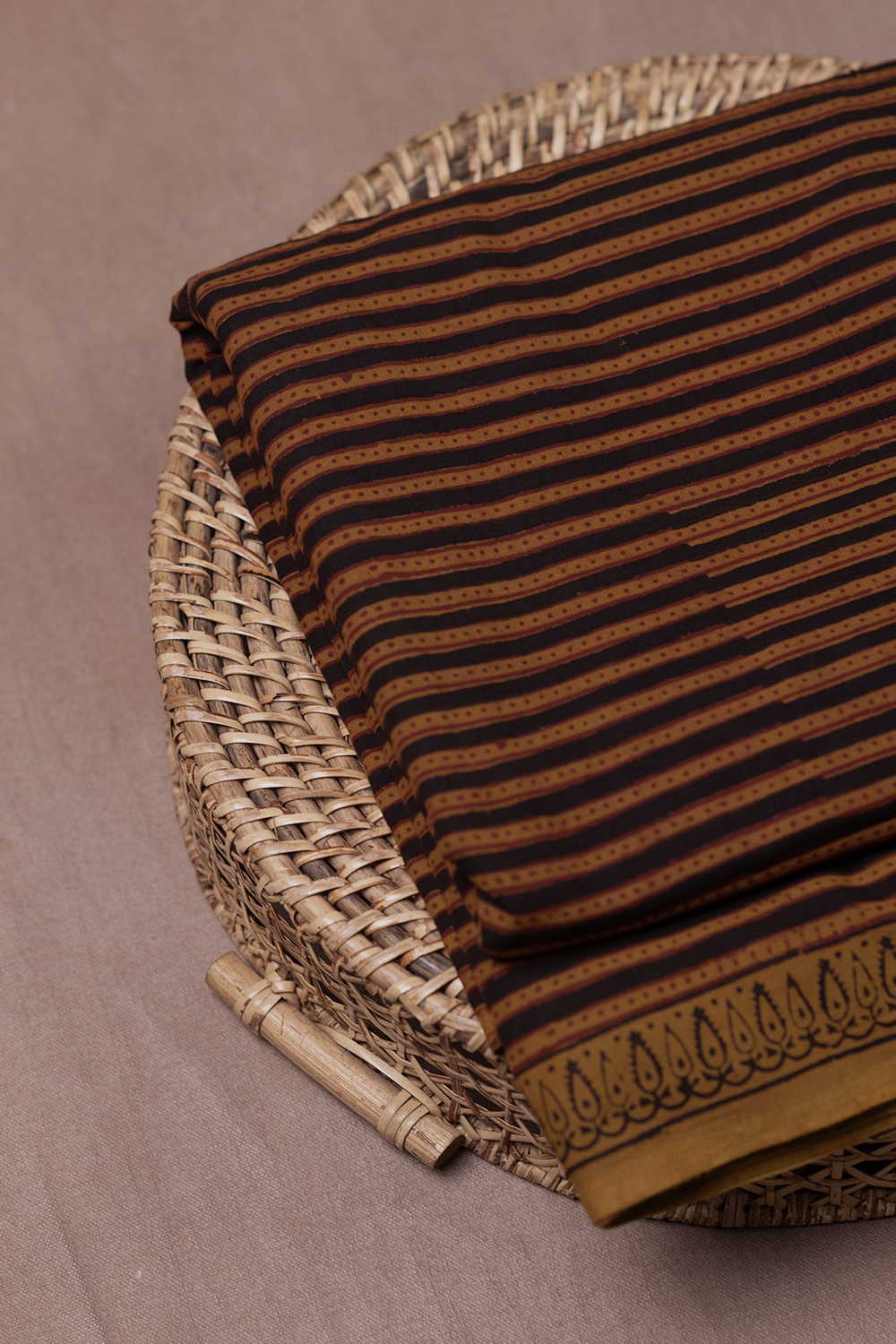 Stripe Pattern Bagh Cotton Fabric - 1.7m - Image 3