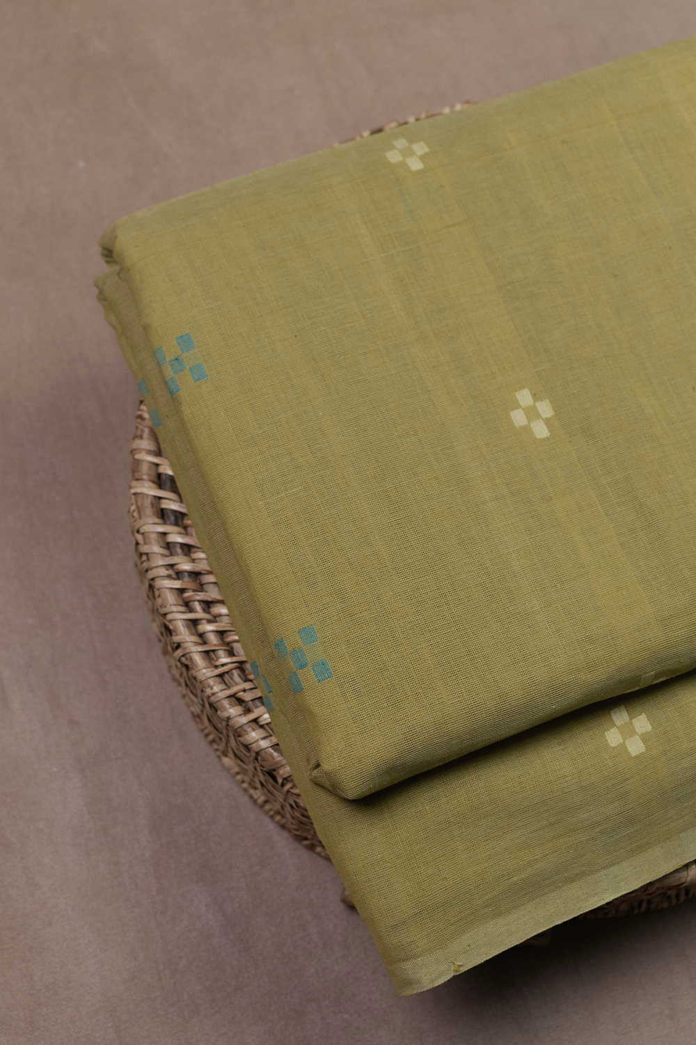 5 Square Butta Handspun Cotton Fabric - 0.5m