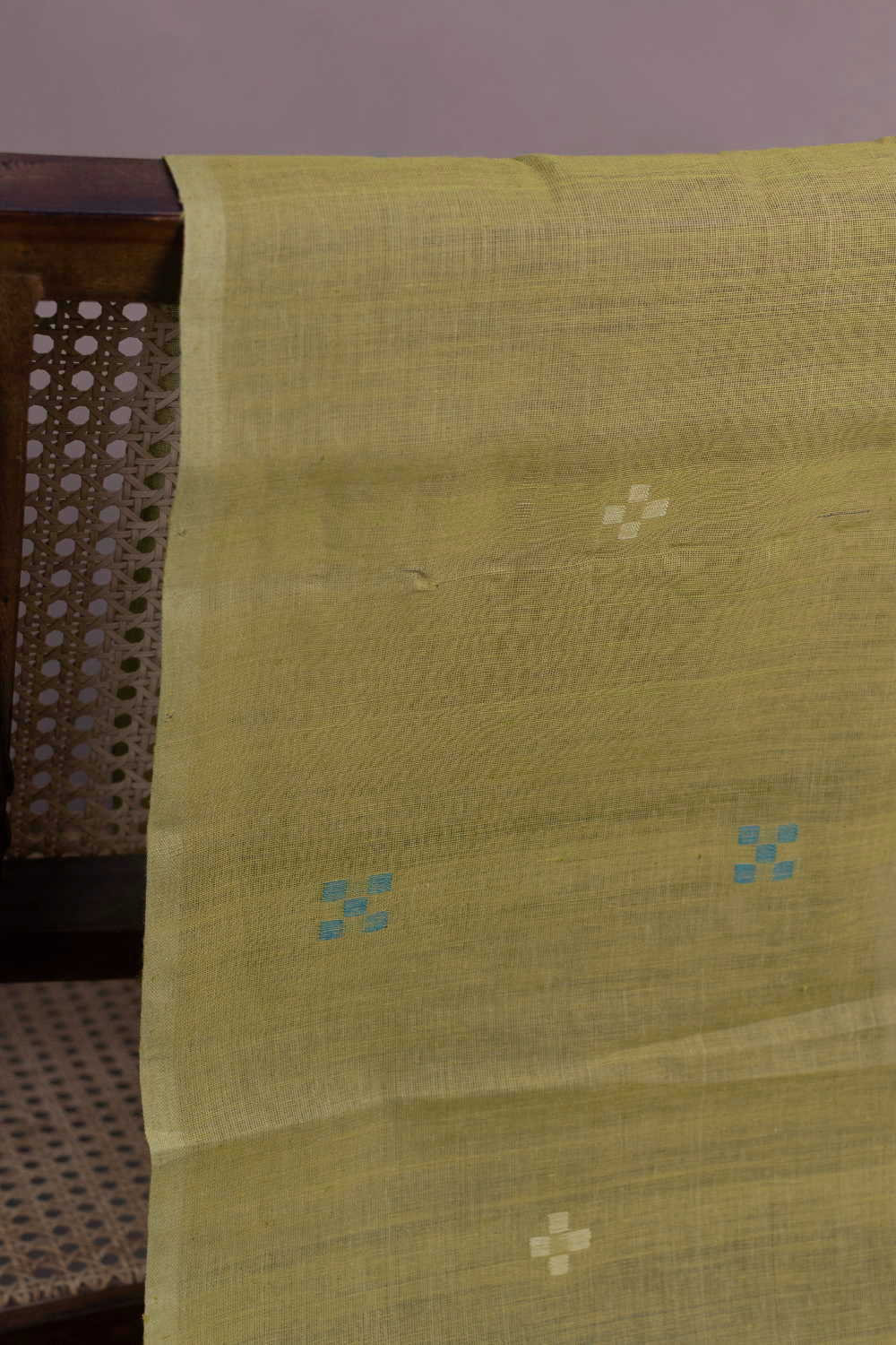 5 Square Butta Handspun Cotton Fabric - 0.5m - Image 2