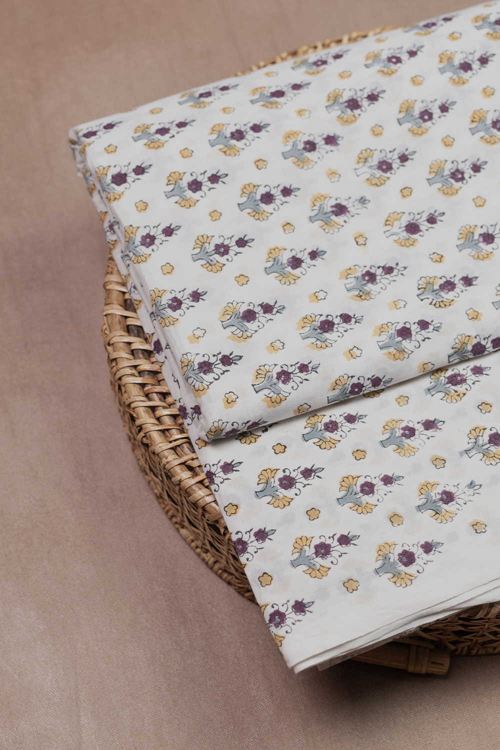 Mini Bloom Sanganeri Cotton Fabric - 1.3m - Image 3