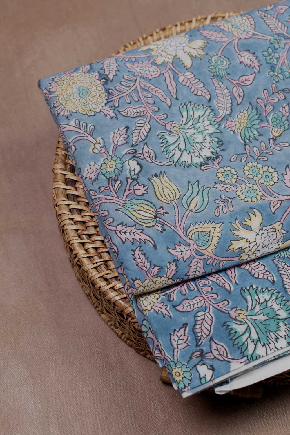 Sky Garden Sanganeri Cotton Fabric - 0.8m