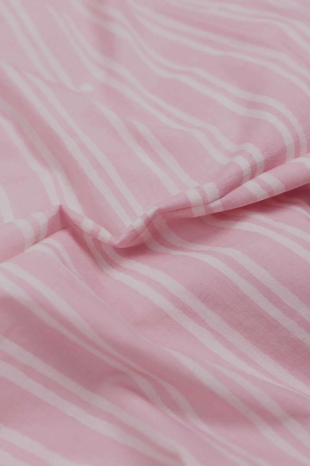 Baby Pink Block Printed Batik Cotton Fabric - 0.8m - Image 3