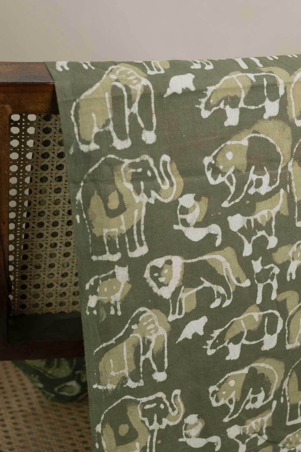Animal Kingdom Dabu Cotton Fabric - 0.65m - Image 2