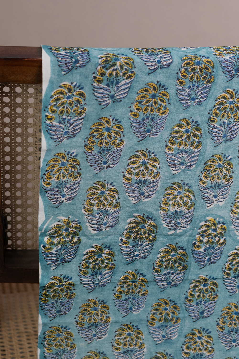 Butta Floral Chanderi Mul Fabric - 0.85m