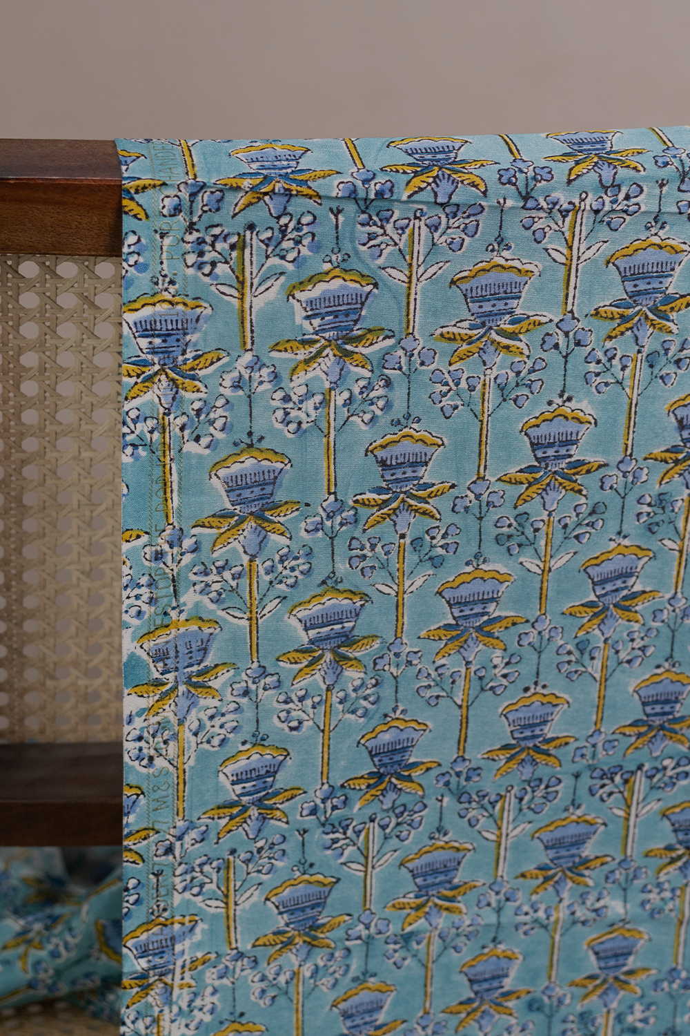 Intricate Design Chanderi Mul Fabric - 0.5m