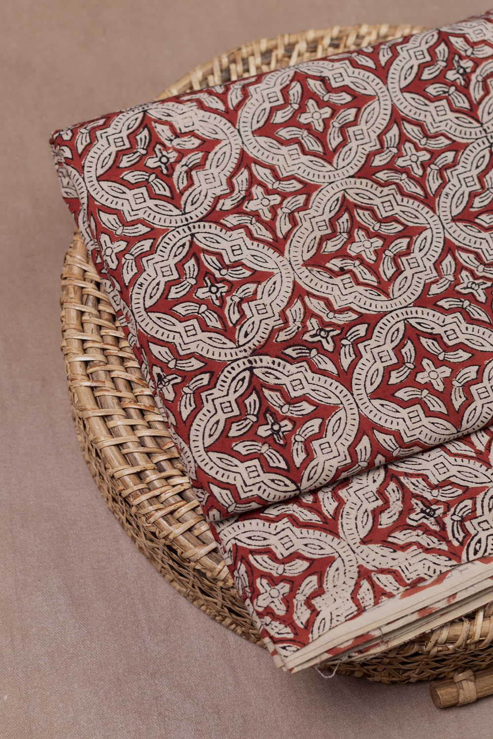 Geometric Motifs Bagru Cotton Fabric-0.55 m