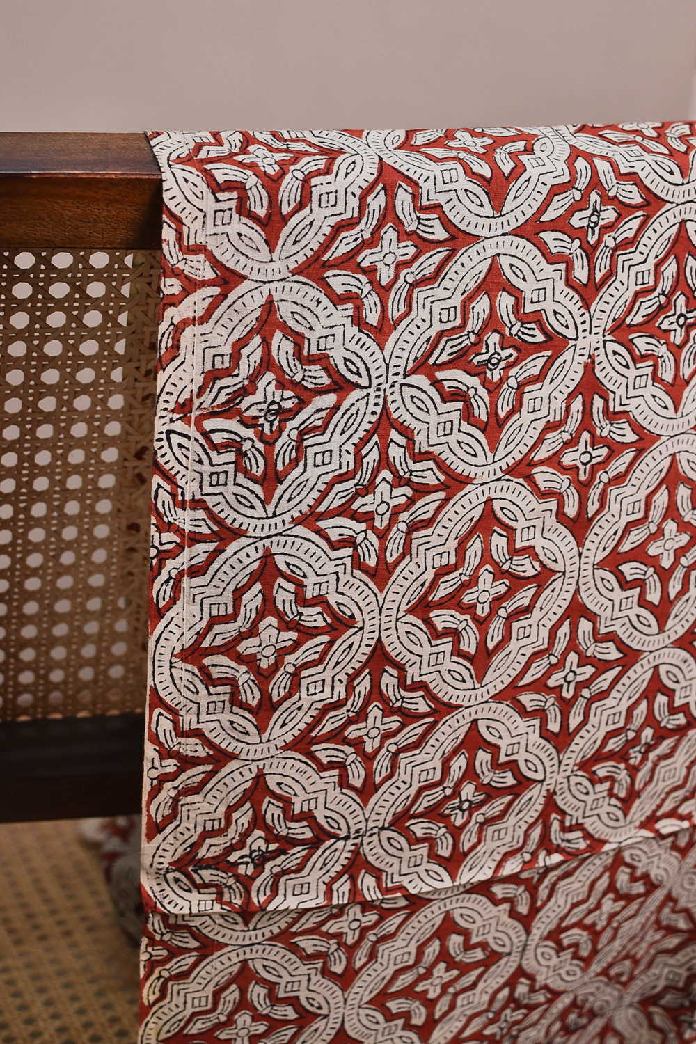 Geometric Motifs Bagru Cotton Fabric-0.55 m - Image 2