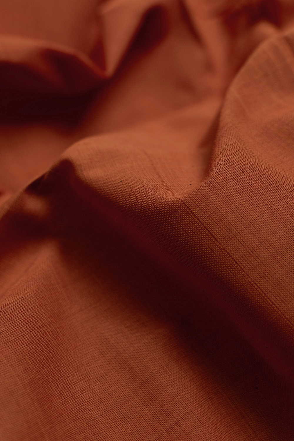 Darker Orange Mangalagiri Cotton Fabric - 1.3m - Image 2
