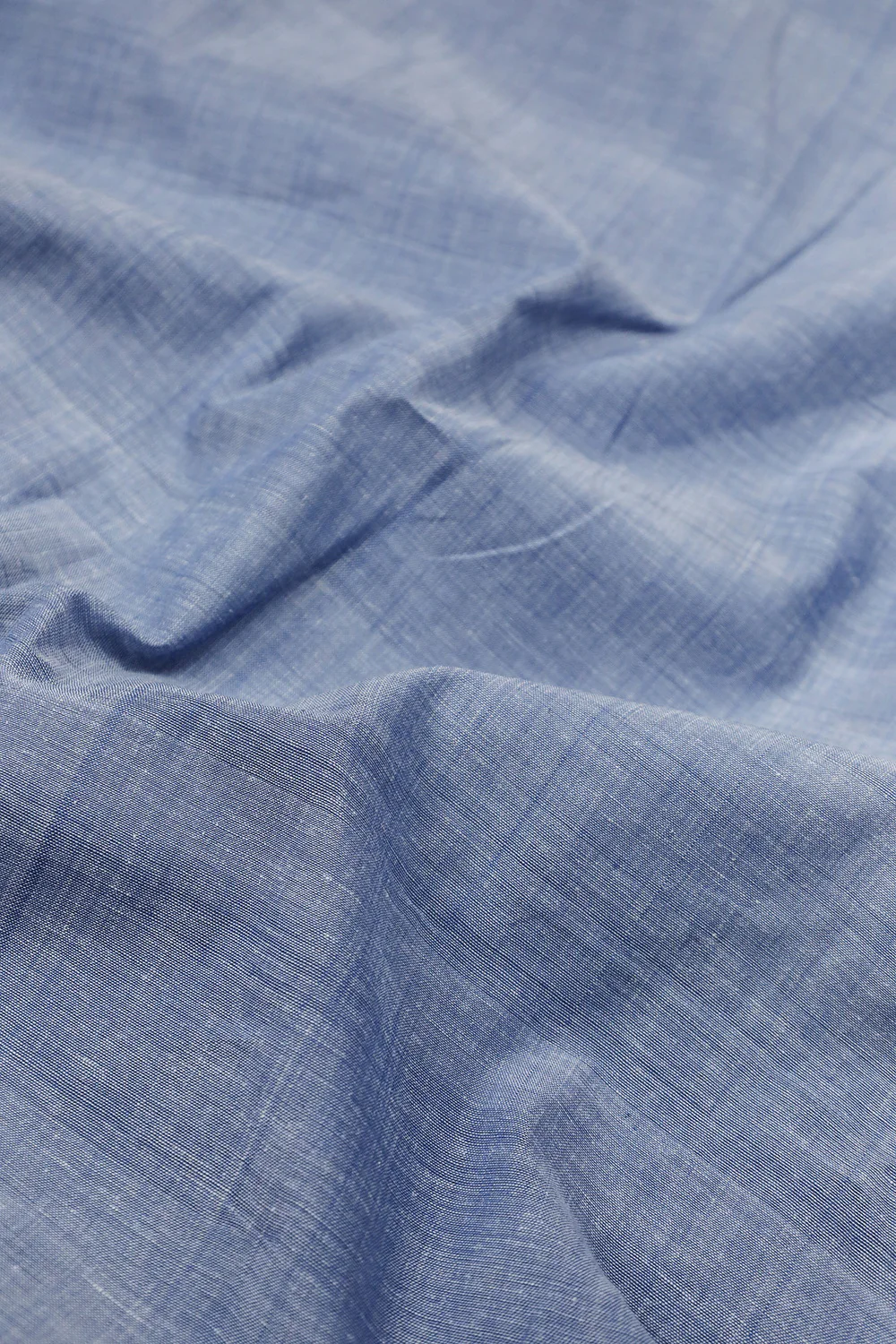 Dual Shaded Blue Mangalagiri Cotton Fabric-1.6 m - Image 3