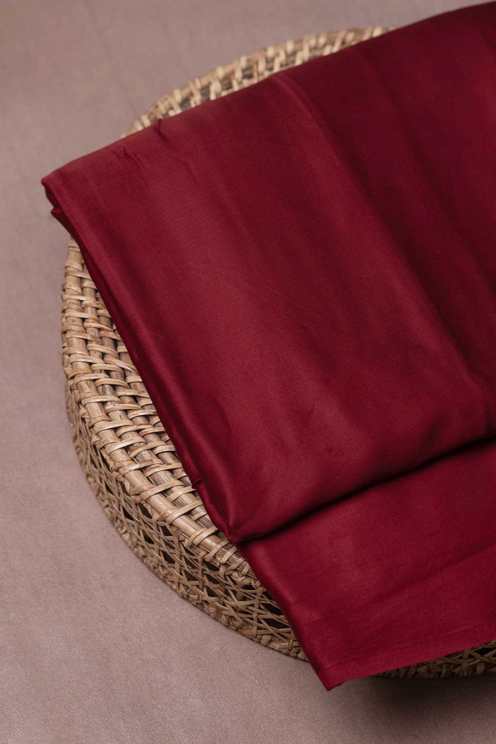 Royal Deep Maroon Plain Modal Silk Fabric - 0.7m