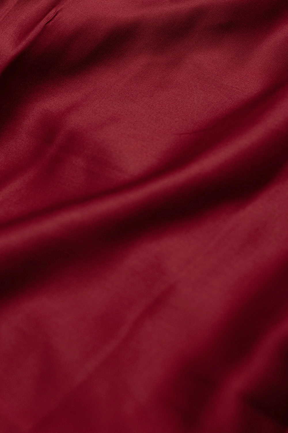 Royal Deep Maroon Plain Modal Silk Fabric - 0.7m - Image 2