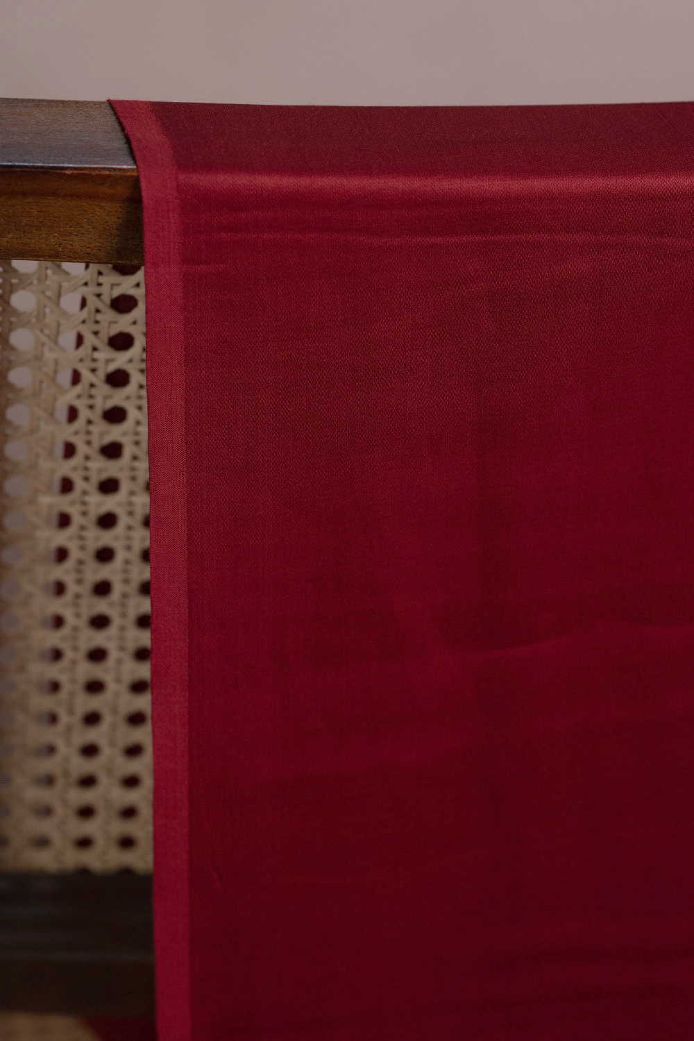 Royal Deep Maroon Plain Modal Silk Fabric - 0.7m - Image 3