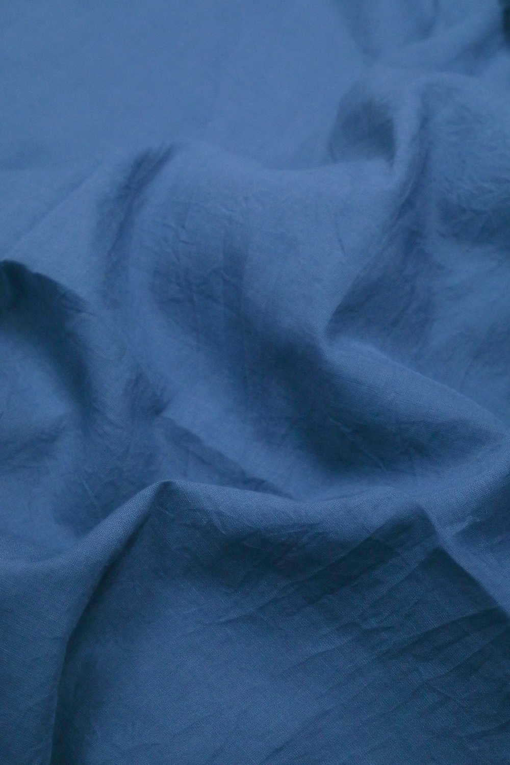 Blue Handwoven Mul Cotton Fabric - 1.6m - Image 3