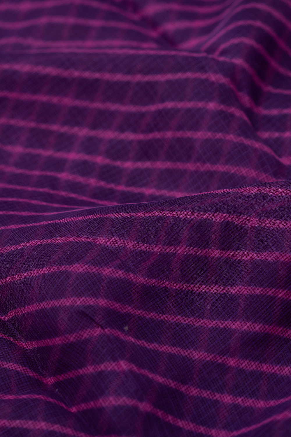 Pink Lines on Purple Leheriya Kota Cotton Fabric - 0.5m - Image 3