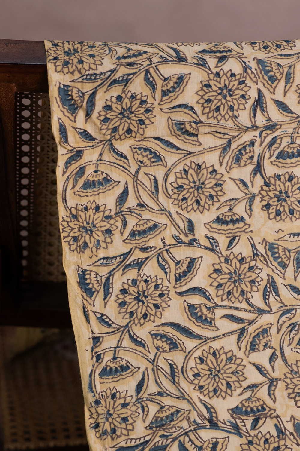Leafy Garden Ajrak Cotton Fabric - 0.5m - Image 2